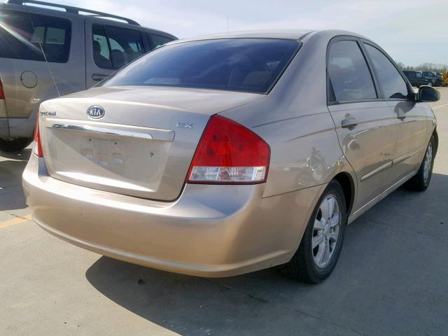 KNAFE221695590232 - 2009 KIA SPECTRA EX GOLD photo 4