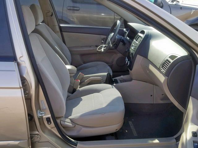 KNAFE221695590232 - 2009 KIA SPECTRA EX GOLD photo 5