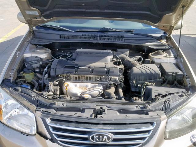 KNAFE221695590232 - 2009 KIA SPECTRA EX GOLD photo 7