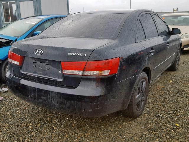 5NPET46CX6H167662 - 2006 HYUNDAI SONATA GL BLACK photo 4