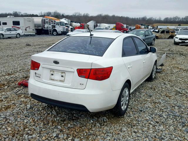 KNAFU4A24A5865321 - 2010 KIA FORTE EX WHITE photo 4