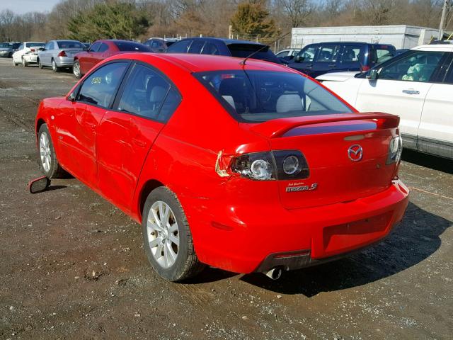 JM1BK323271647970 - 2007 MAZDA 3 S RED photo 3