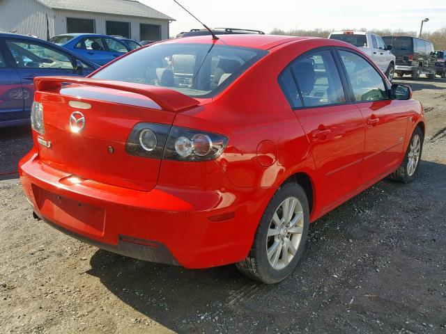 JM1BK323271647970 - 2007 MAZDA 3 S RED photo 4