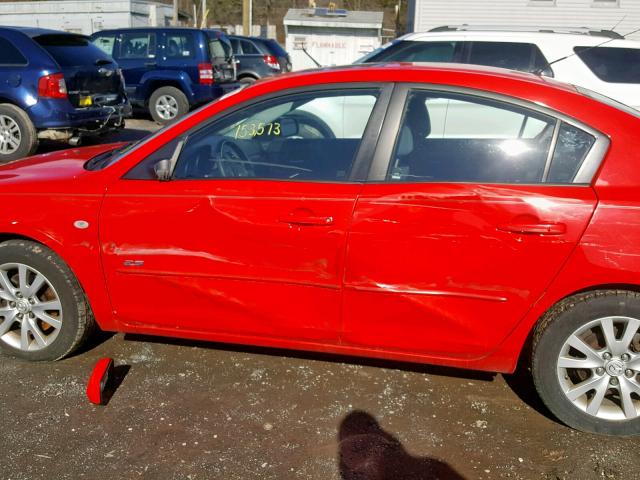 JM1BK323271647970 - 2007 MAZDA 3 S RED photo 9