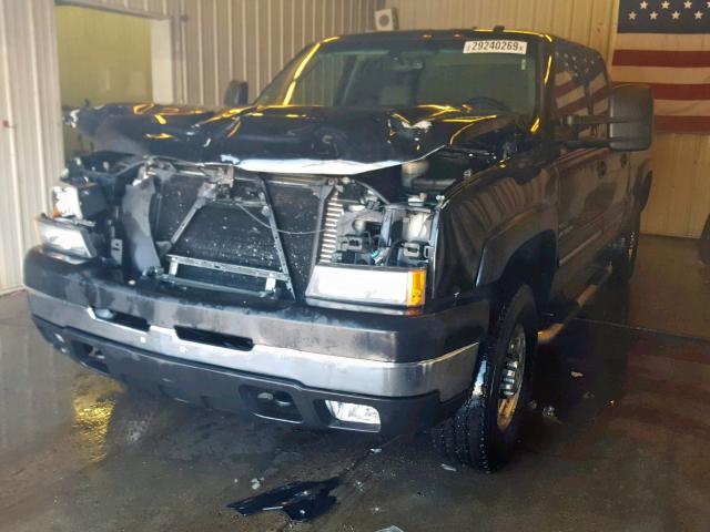 1GCHK23D56F207268 - 2006 CHEVROLET SILVERADO BLACK photo 2