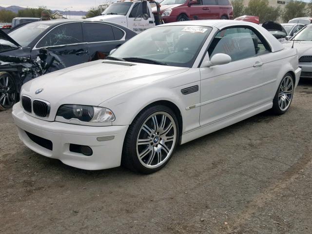 WBSBR93405PK09666 - 2005 BMW M3 WHITE photo 2