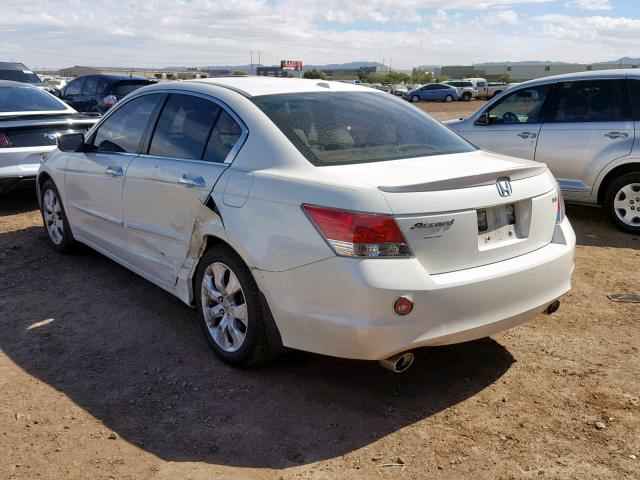 1HGCP36849A009123 - 2009 HONDA ACCORD EXL WHITE photo 3