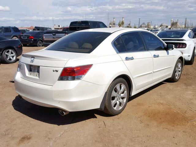 1HGCP36849A009123 - 2009 HONDA ACCORD EXL WHITE photo 4