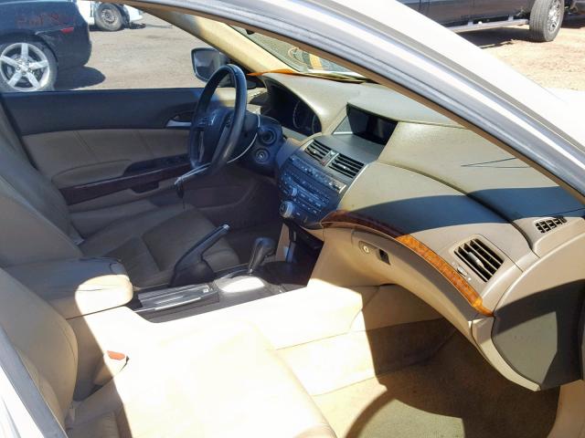 1HGCP36849A009123 - 2009 HONDA ACCORD EXL WHITE photo 5