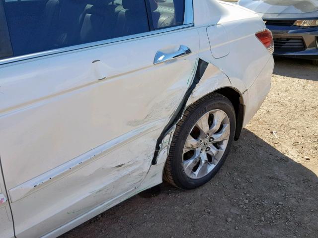 1HGCP36849A009123 - 2009 HONDA ACCORD EXL WHITE photo 9