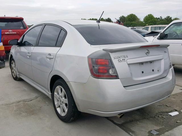 3N1AB6AP3CL669127 - 2012 NISSAN SENTRA 2.0 SILVER photo 3