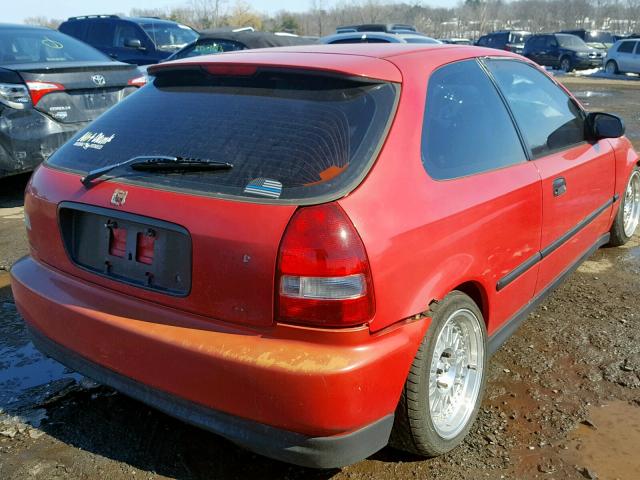 2HGEJ6448TH102280 - 1996 HONDA CIVIC DX RED photo 4