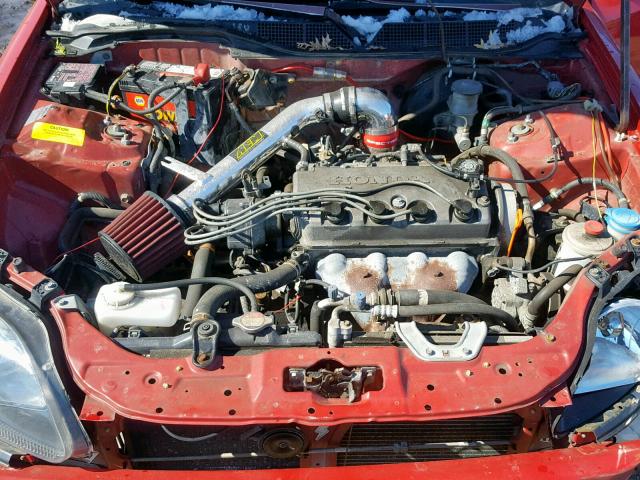 2HGEJ6448TH102280 - 1996 HONDA CIVIC DX RED photo 7