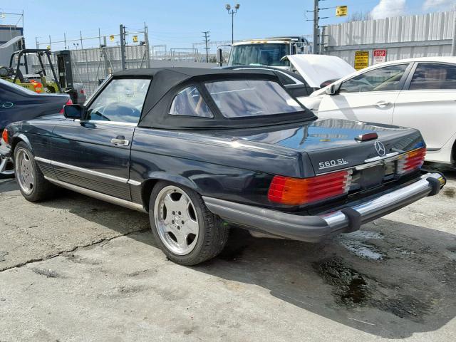 WDBBA48D2KA092664 - 1989 MERCEDES-BENZ 560 SL BLACK photo 3