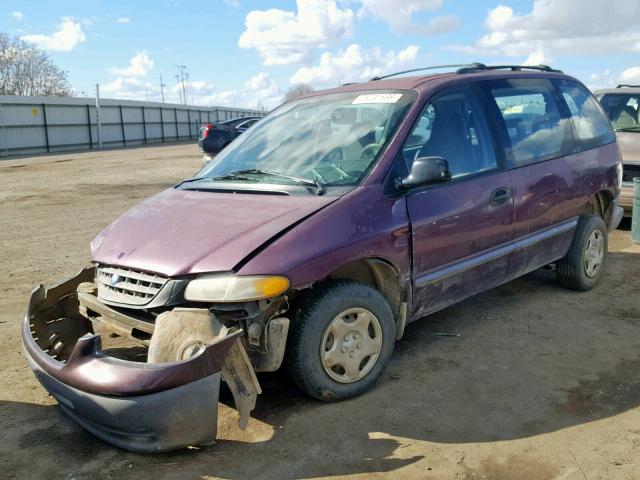 2B4FP25B0XR136315 - 1999 DODGE CARAVAN PURPLE photo 2