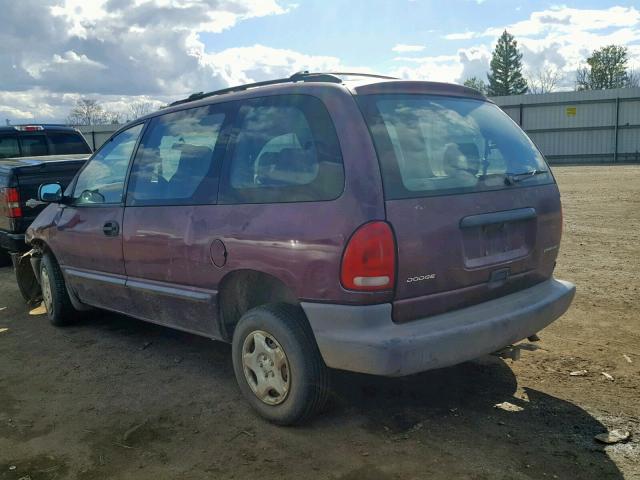 2B4FP25B0XR136315 - 1999 DODGE CARAVAN PURPLE photo 3