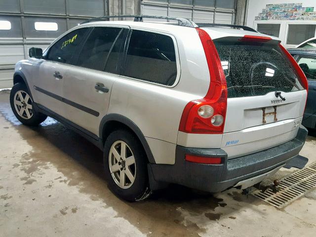 YV1CZ91H031020589 - 2003 VOLVO XC90 T6 SILVER photo 3