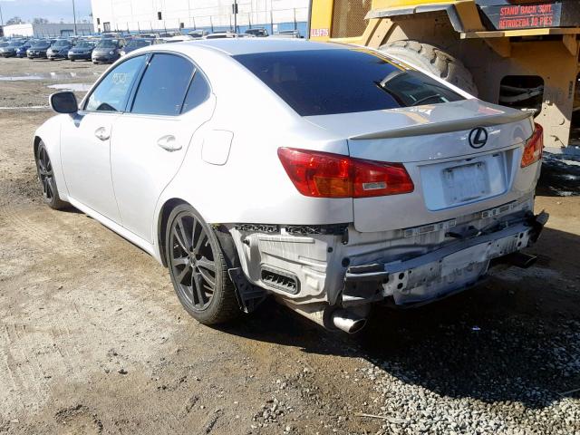 JTHBE262465007512 - 2006 LEXUS IS 350 SILVER photo 3