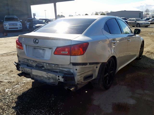 JTHBE262465007512 - 2006 LEXUS IS 350 SILVER photo 4