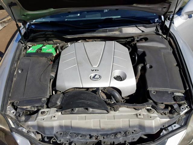 JTHBE262465007512 - 2006 LEXUS IS 350 SILVER photo 7