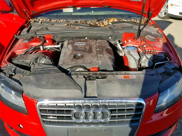 WAUVF78K29A176152 - 2009 AUDI A4 2.0T AV RED photo 7