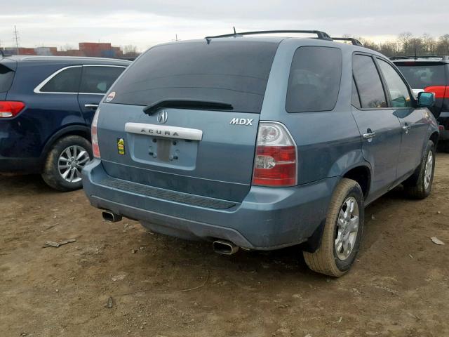 2HNYD18876H540239 - 2006 ACURA MDX TOURIN BLUE photo 4