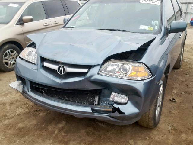 2HNYD18876H540239 - 2006 ACURA MDX TOURIN BLUE photo 9