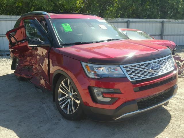 1FM5K8HT2HGA08130 - 2017 FORD EXPLORER P RED photo 1