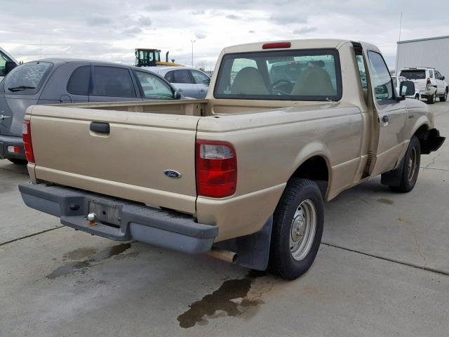 1FTYR10U82PB30149 - 2002 FORD RANGER GOLD photo 4