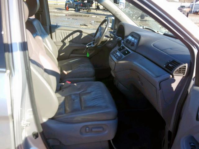 5FNRL3H66AB008812 - 2010 HONDA ODYSSEY EX SILVER photo 5