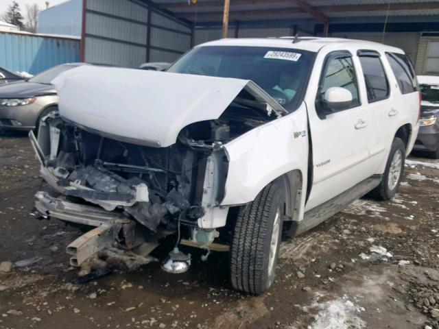 1GKFK13539R106263 - 2009 GMC YUKON HYBR WHITE photo 2