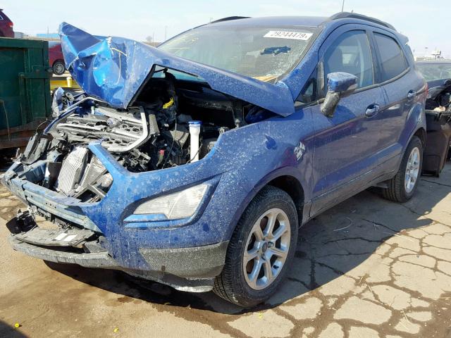 MAJ3P1TE6JC179205 - 2018 FORD ECOSPORT S BLUE photo 2