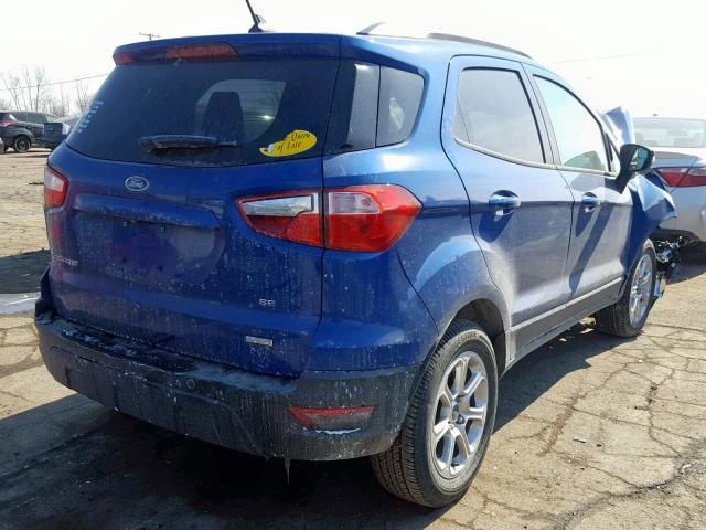 MAJ3P1TE6JC179205 - 2018 FORD ECOSPORT S BLUE photo 4