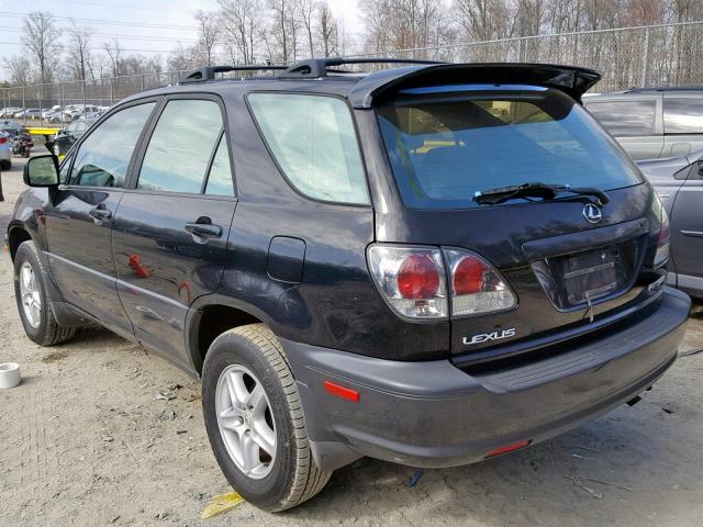 JTJHF10U920242392 - 2002 LEXUS RX 300 BLACK photo 3