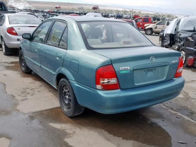 JM1BJ225410444297 - 2001 MAZDA PROTEGE LX GREEN photo 3