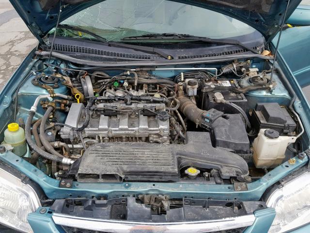 JM1BJ225410444297 - 2001 MAZDA PROTEGE LX GREEN photo 7