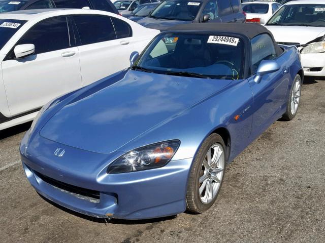 JHMAP21474T001954 - 2004 HONDA S2000 BLUE photo 2