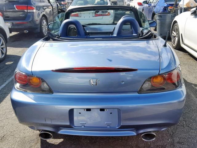 JHMAP21474T001954 - 2004 HONDA S2000 BLUE photo 6