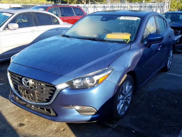 3MZBN1L70HM135820 - 2017 MAZDA 3 TOURING BLUE photo 2