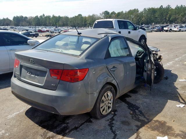 KNAFU4A22B5356815 - 2011 KIA FORTE EX SILVER photo 4