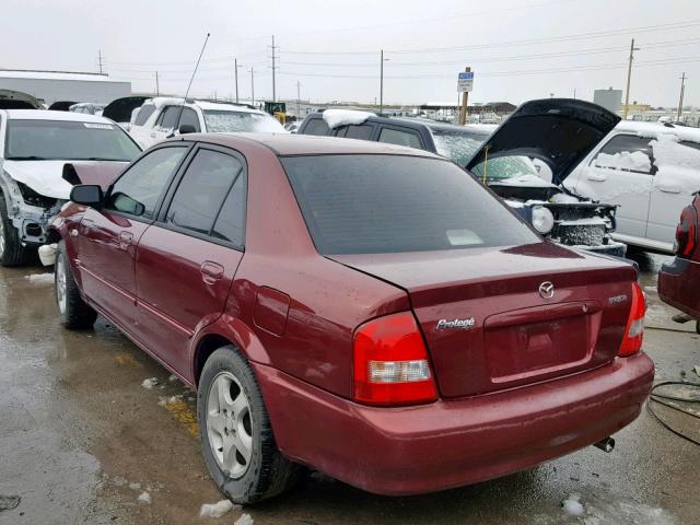 JM1BJ225330195204 - 2003 MAZDA PROTEGE DX BURGUNDY photo 3