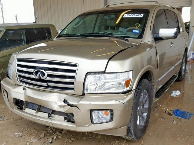 5N3AA08A65N803715 - 2005 INFINITI QX56 GOLD photo 2