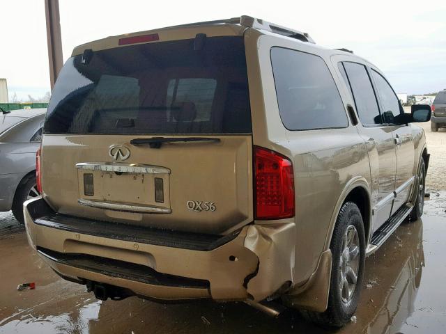 5N3AA08A65N803715 - 2005 INFINITI QX56 GOLD photo 4