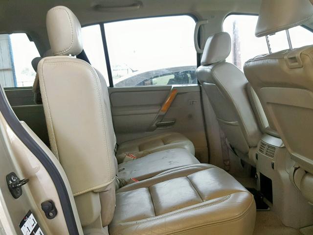 5N3AA08A65N803715 - 2005 INFINITI QX56 GOLD photo 6