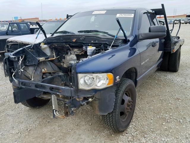 3D7MA48C74G257796 - 2004 DODGE RAM 3500 S BLUE photo 2