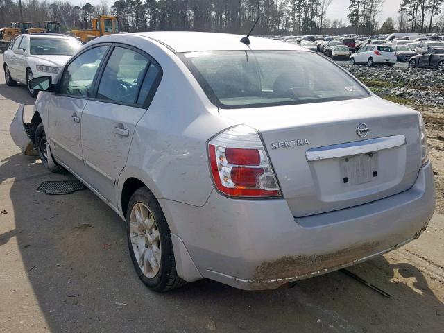 3N1AB6AP3AL716699 - 2010 NISSAN SENTRA 2.0 SILVER photo 3