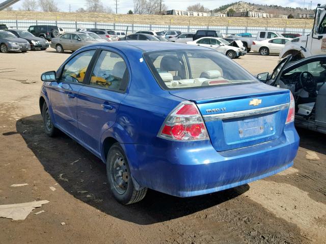 KL1TD5DE8AB110151 - 2010 CHEVROLET AVEO LS BLUE photo 3