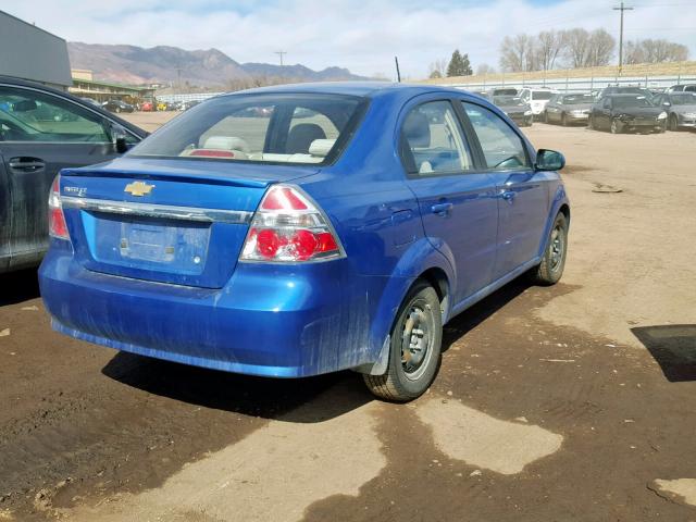 KL1TD5DE8AB110151 - 2010 CHEVROLET AVEO LS BLUE photo 4