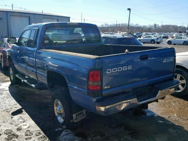 3B7KF23Z12M203671 - 2002 DODGE RAM 2500 BLUE photo 3