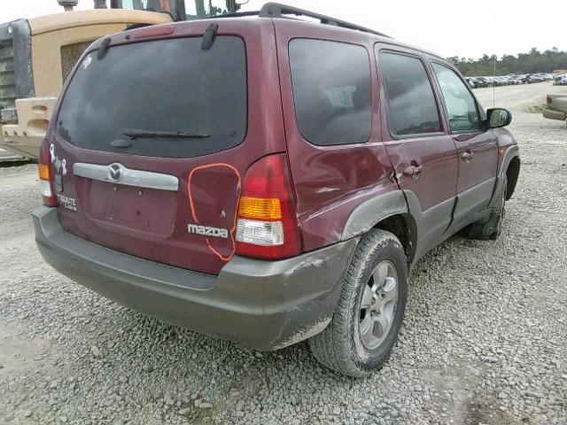 4F2YZ04153KM23385 - 2003 MAZDA TRIBUTE LX BURGUNDY photo 4